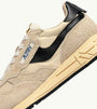 SNEAKERS REELWIND LOW AUS NYLON UND WILDLEDER IN ECRU UND SCHWARZ