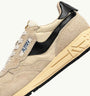 SNEAKERS REELWIND LOW AUS NYLON UND WILDLEDER IN ECRU UND SCHWARZ