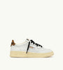 SNEAKERS MEDALIST LOW AUS LEDER IN WEISS UND LEOPARD