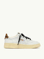SNEAKERS MEDALIST LOW AUS LEDER IN WEISS UND LEOPARD