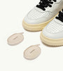 SNEAKERS MEDALIST LOW AUS LEDER IN WEISS UND LEOPARD