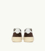 SNEAKERS MEDALIST LOW AUS LEDER IN WEISS UND WILDLEDER IN MOGANO