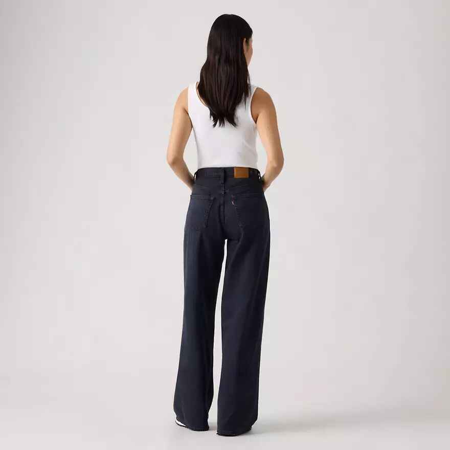 Lightweight Cinch Wide Leg Jeans