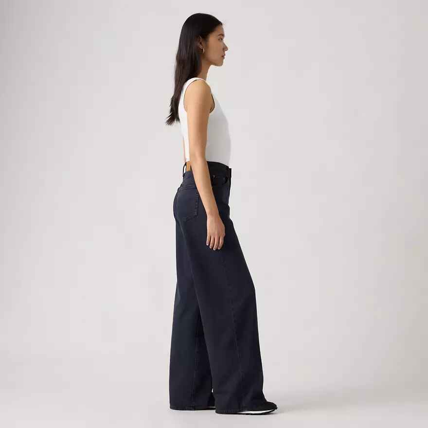Lightweight Cinch Wide Leg Jeans