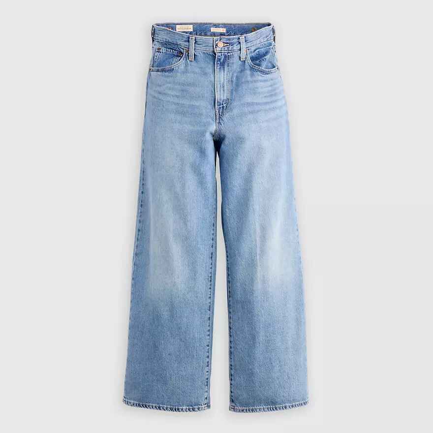 Lightweight Cinch Wide Leg Jeans