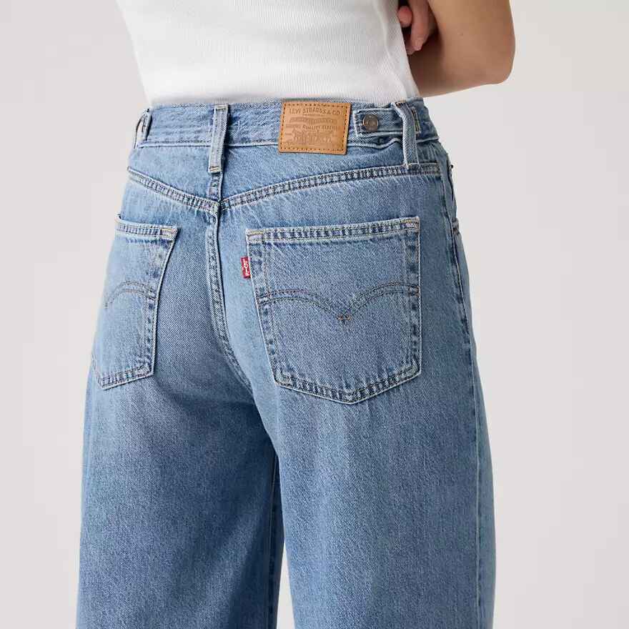 Lightweight Cinch Wide Leg Jeans