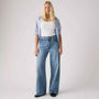 Lightweight Cinch Wide Leg Jeans