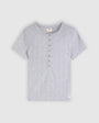 Dry Goods Pointelle Short-sleeve Henley