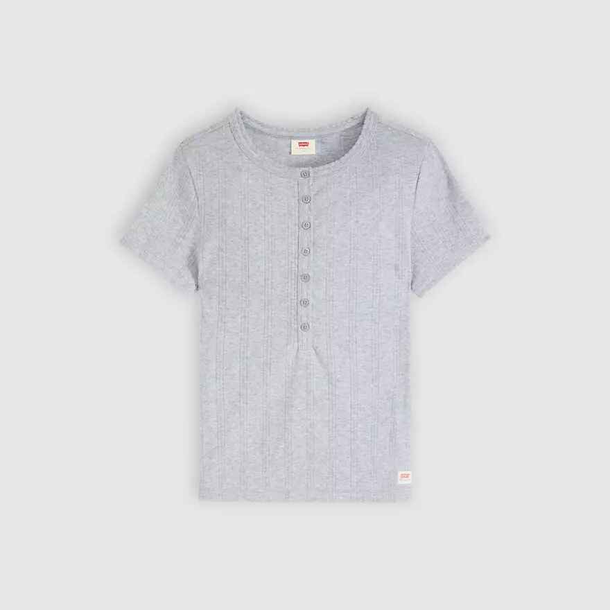 Dry Goods Pointelle Short-sleeve Henley