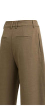 Gewebte Barrel-Leg-Hose mit Zierfalte