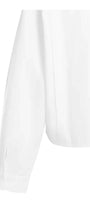 Langärmelige Popeline-Bluse mit verstellbarem Saum