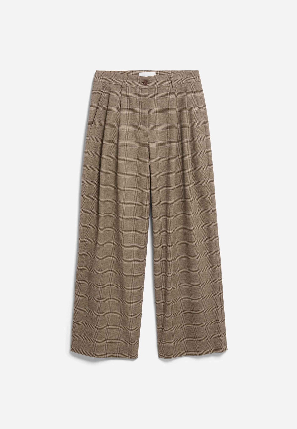 KARIERTE WIDE LEG BUNDFALTENHOSE