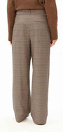KARIERTE WIDE LEG BUNDFALTENHOSE