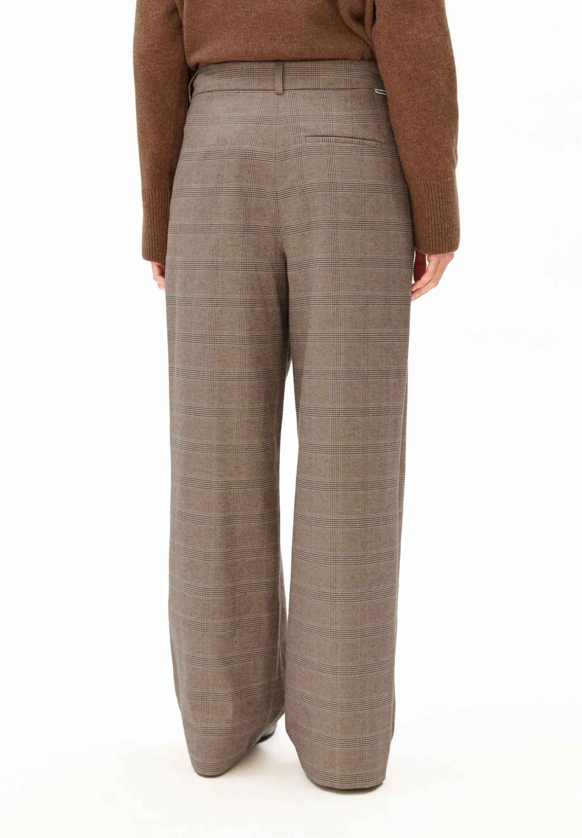 KARIERTE WIDE LEG BUNDFALTENHOSE