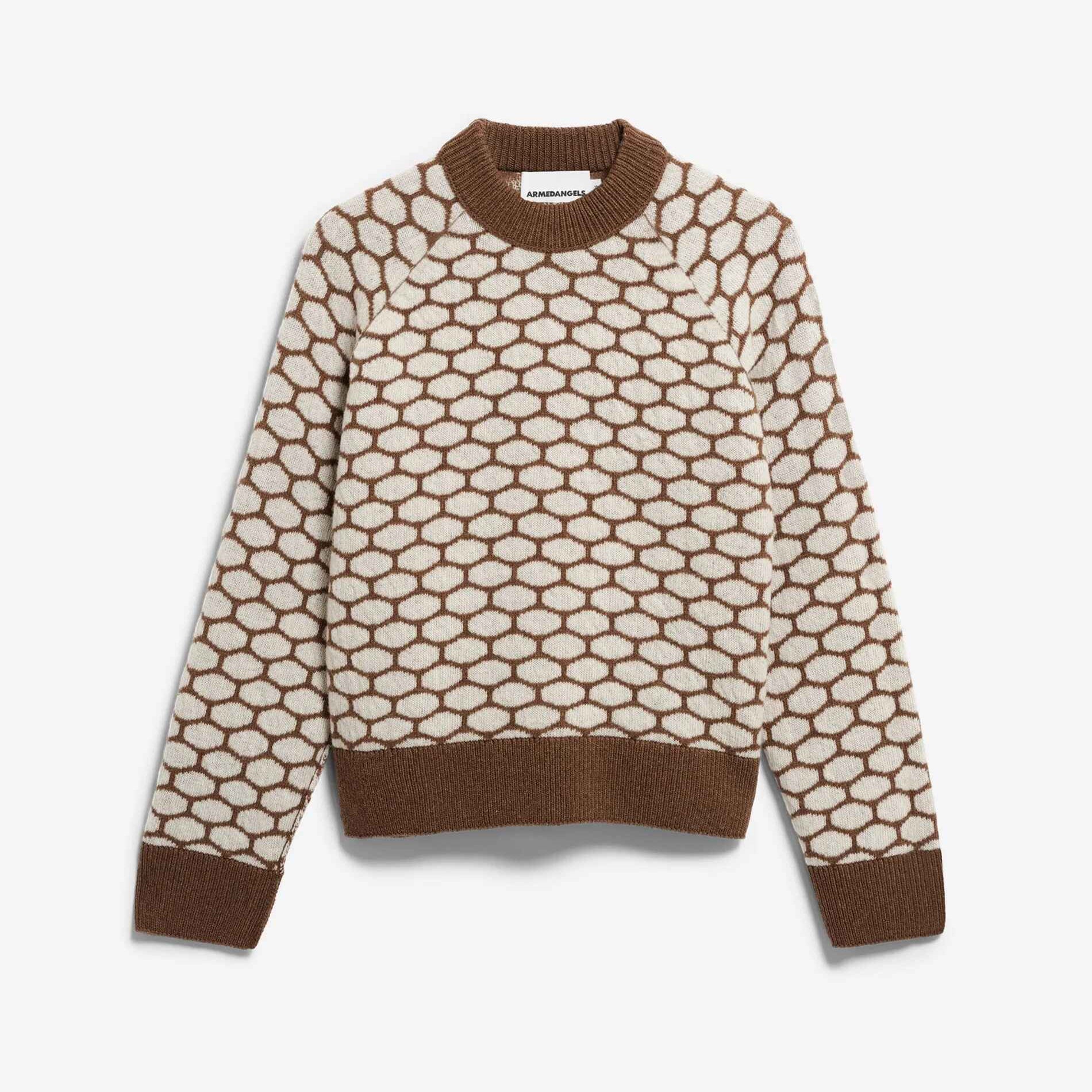 GEPUNKTETER WOLLSTRICKPULLOVER