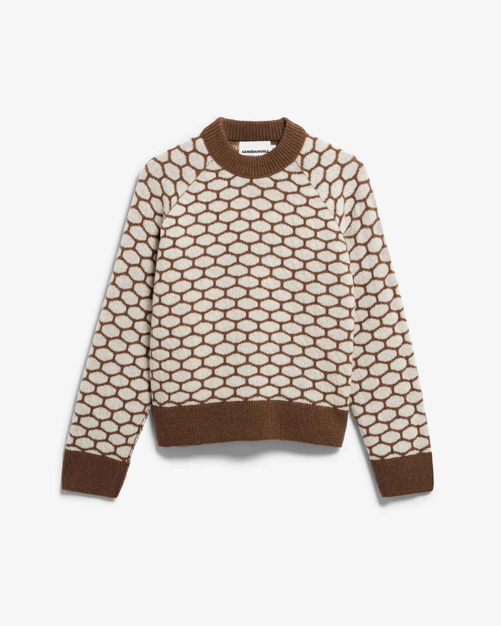 GEPUNKTETER WOLLSTRICKPULLOVER