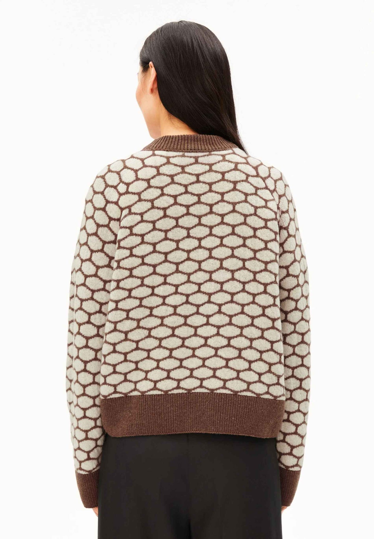GEPUNKTETER WOLLSTRICKPULLOVER