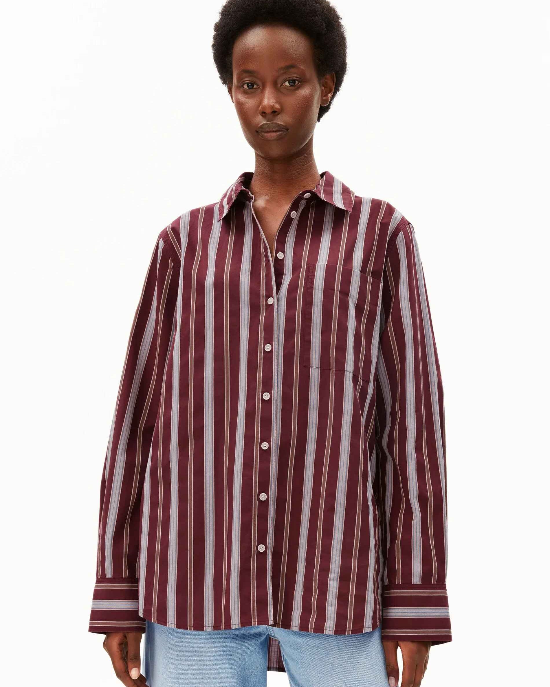 GESTREIFTE WEITE BLUSE