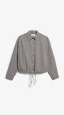 KARIERTE BLUSE MIT KORDELZUG