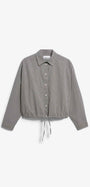 KARIERTE BLUSE MIT KORDELZUG