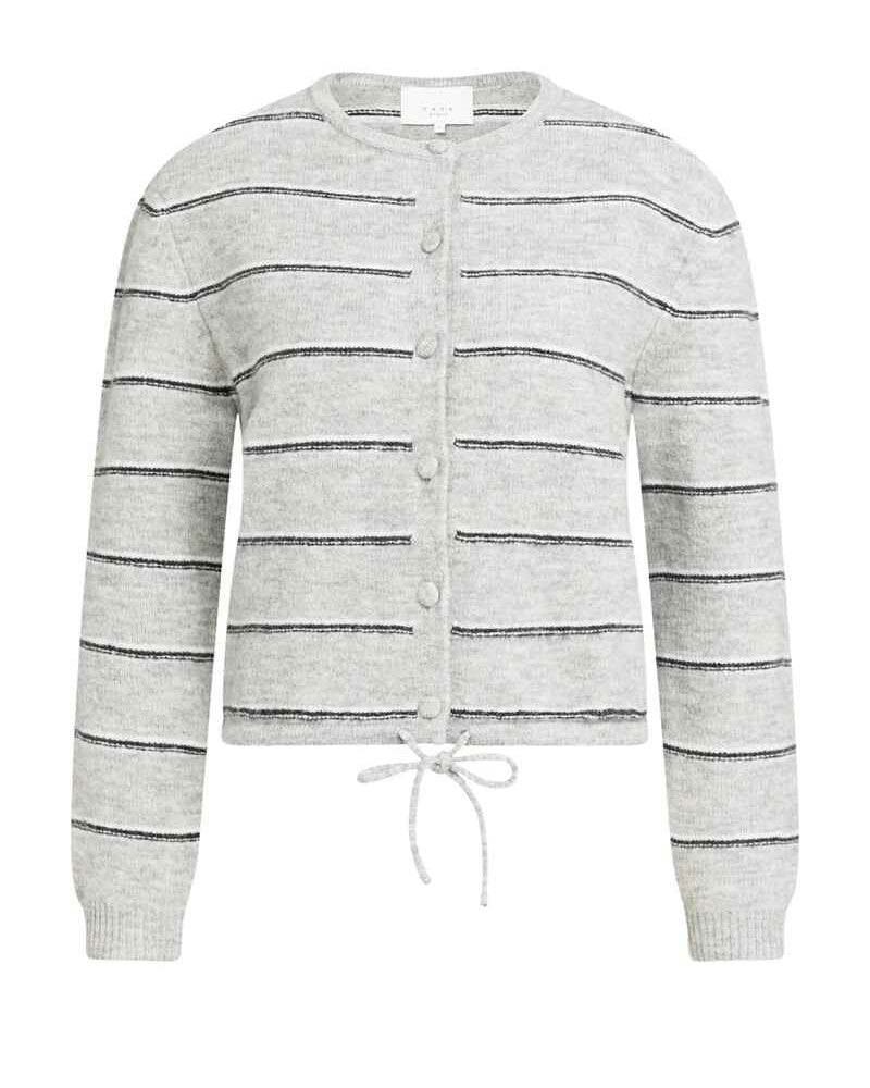 Strick-Cardigan mit Streifen und Kordelzug
