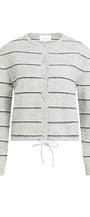 Strick-Cardigan mit Streifen und Kordelzug