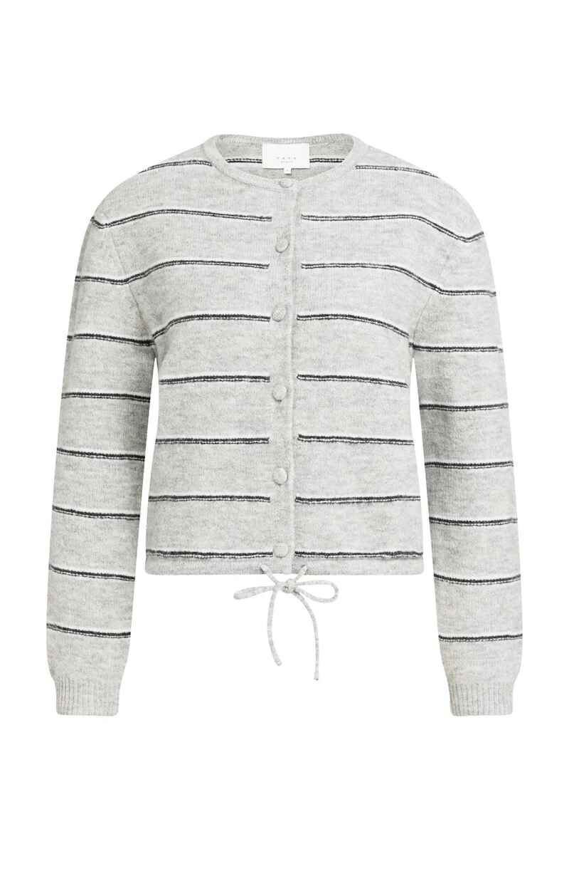 Strick-Cardigan mit Streifen und Kordelzug