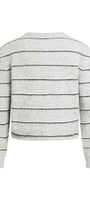 Strick-Cardigan mit Streifen und Kordelzug