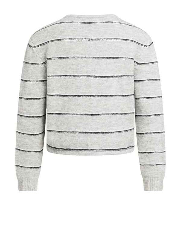 Strick-Cardigan mit Streifen und Kordelzug