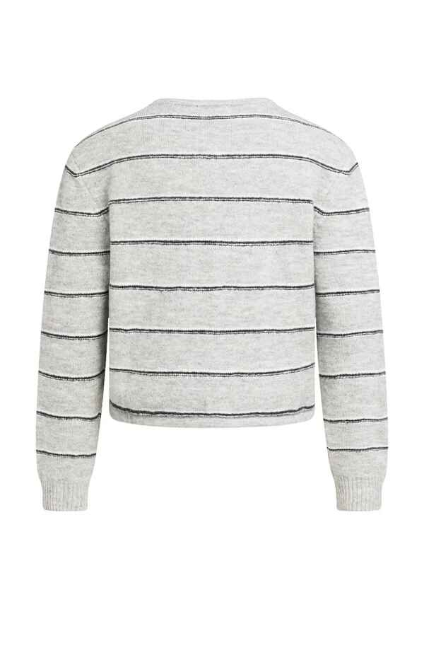 Strick-Cardigan mit Streifen und Kordelzug
