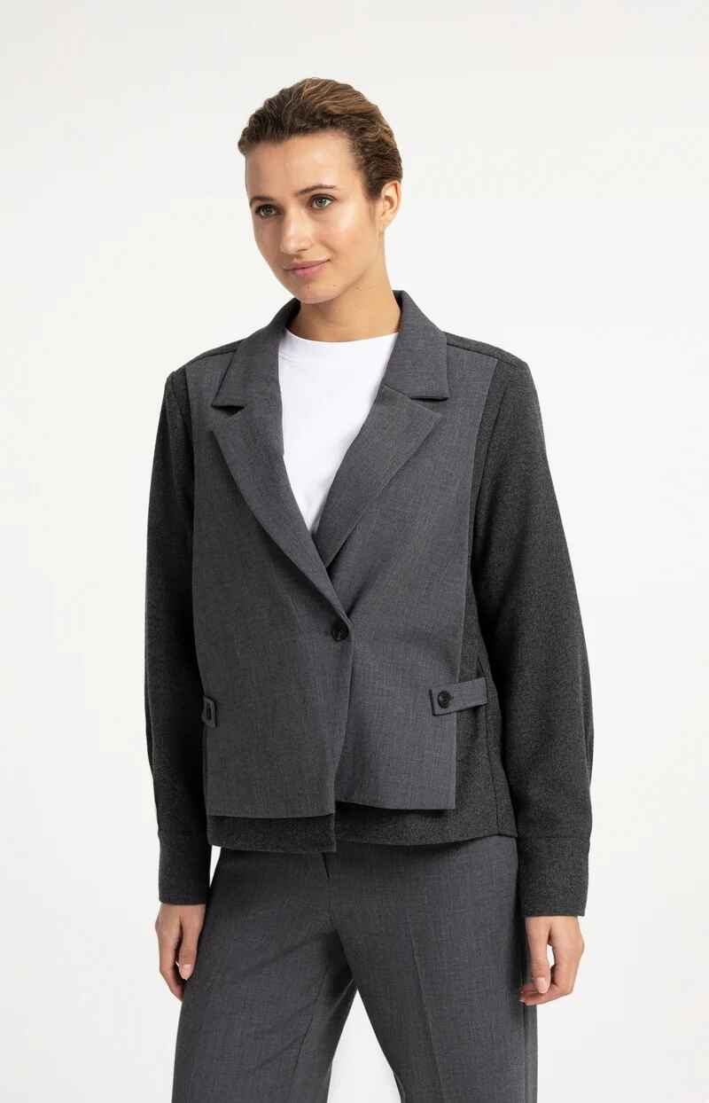 Blazer mit Kontraststoff