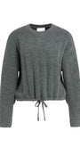 Pullover mit Fledermausärmeln und Kordelzug am Saum