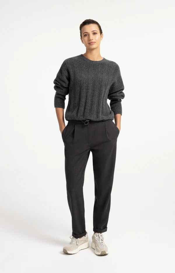 Pullover mit Fledermausärmeln und Kordelzug am Saum