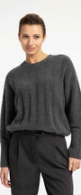 Pullover mit Fledermausärmeln und Kordelzug am Saum