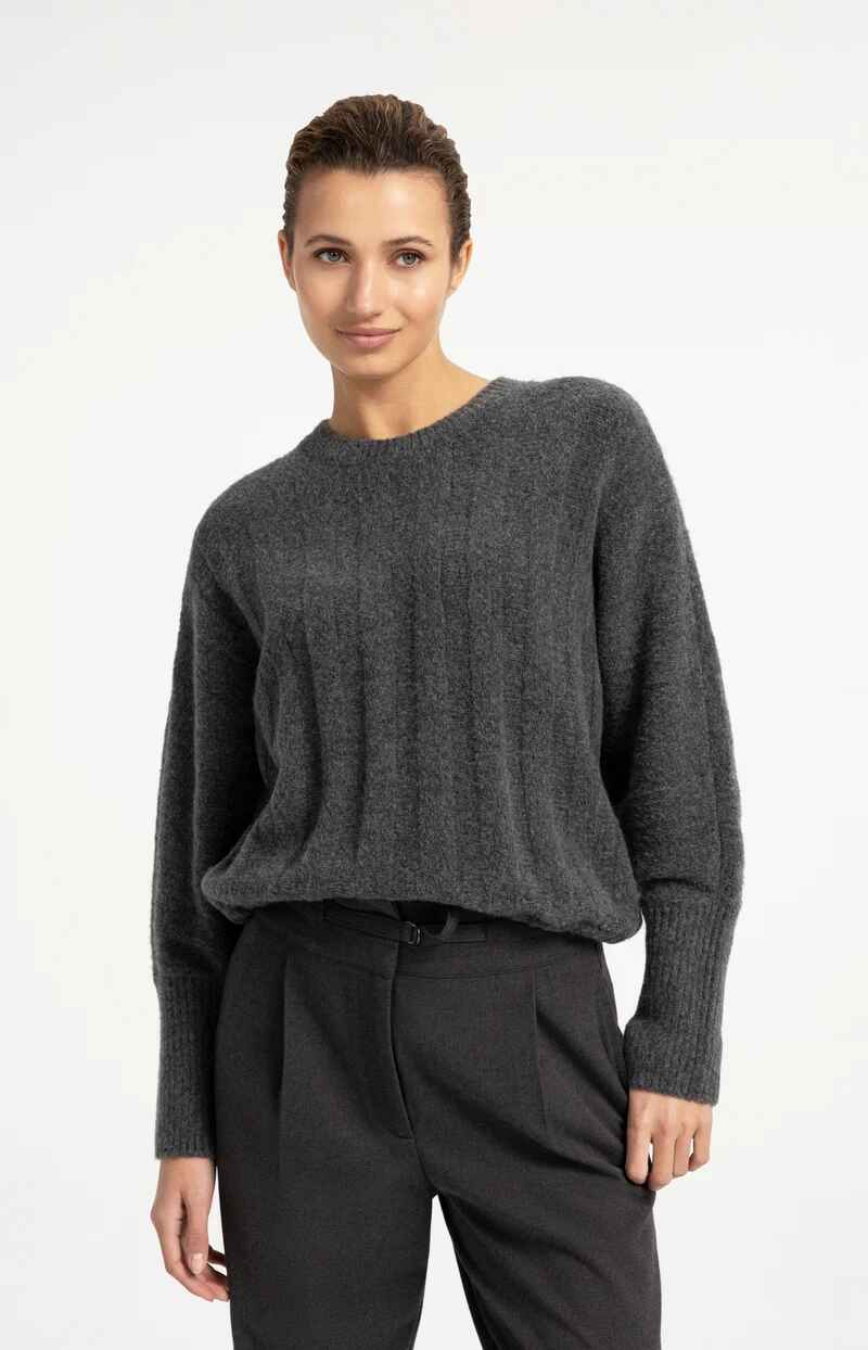 Pullover mit Fledermausärmeln und Kordelzug am Saum
