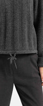 Pullover mit Fledermausärmeln und Kordelzug am Saum