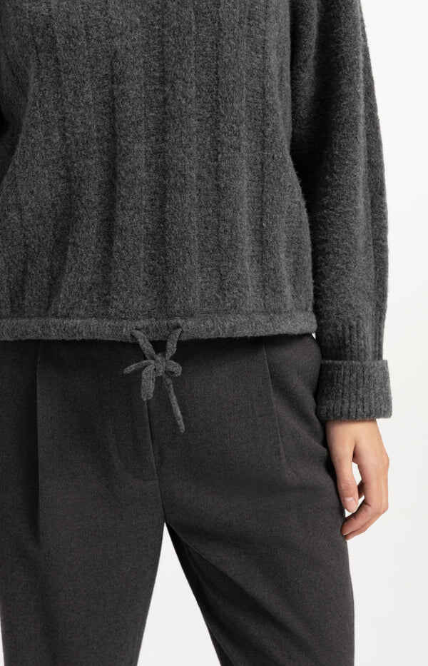 Pullover mit Fledermausärmeln und Kordelzug am Saum