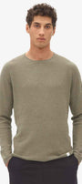 honeycomb crew neck, oil green L