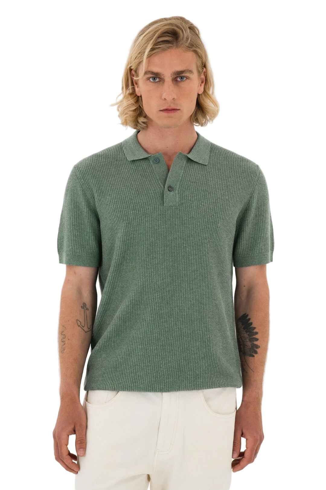 Strick-Poloshirt