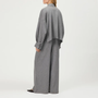 Pull-On Pants mit weitem Bein in Woll-Mix