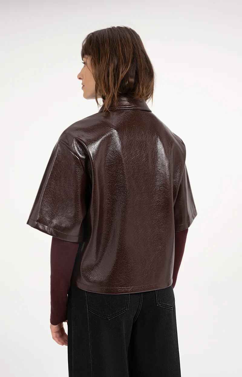 Jacke aus Lederimitat