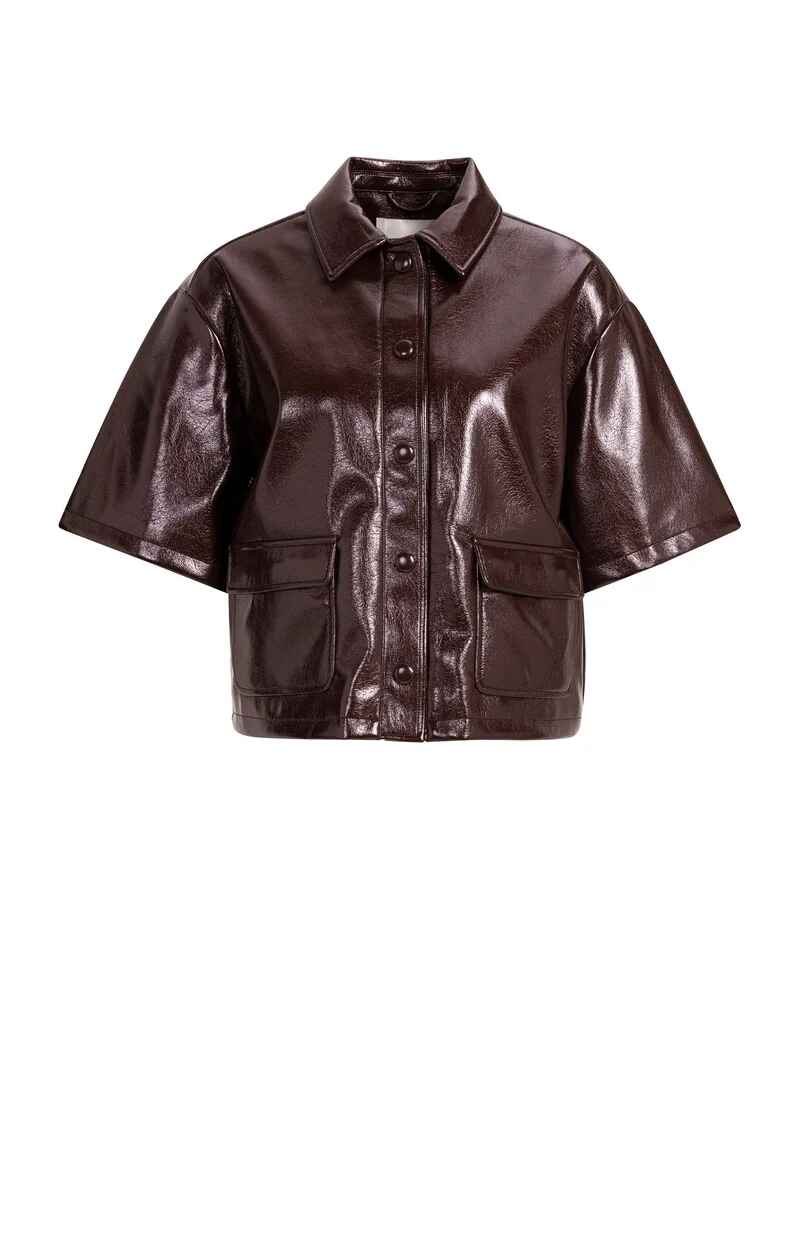 Jacke aus Lederimitat