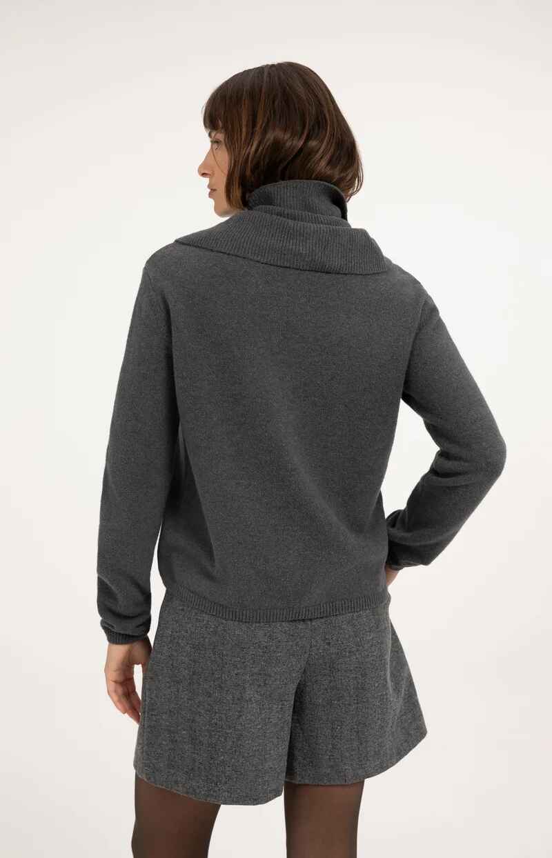 Pullover mit abnehmbarem Rollkragen