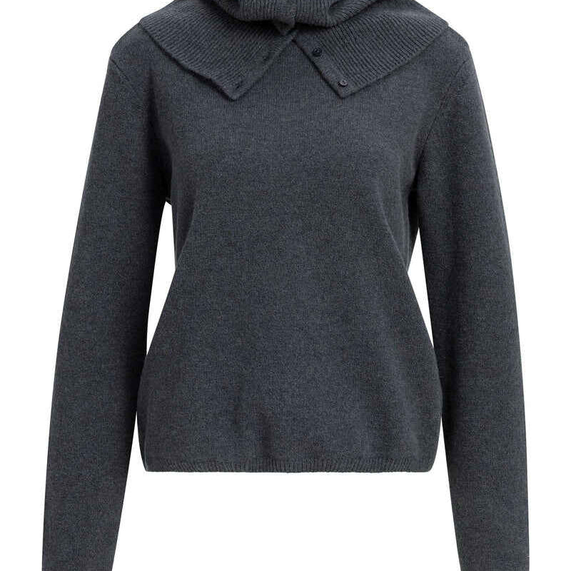 Pullover mit abnehmbarem Rollkragen