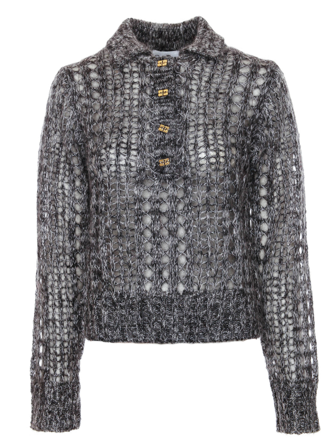 ganni mohairlacepolo