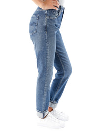Marty Slim Boyfriend Mid Waist Jeans