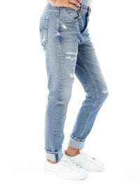 Marty Slim Boyfriend Mid Waist Jeans