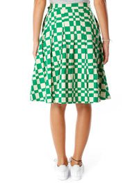 Sabi Checker Pleated Skirt