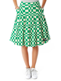 Sabi Checker Pleated Skirt