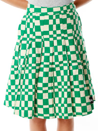 Sabi Checker Pleated Skirt